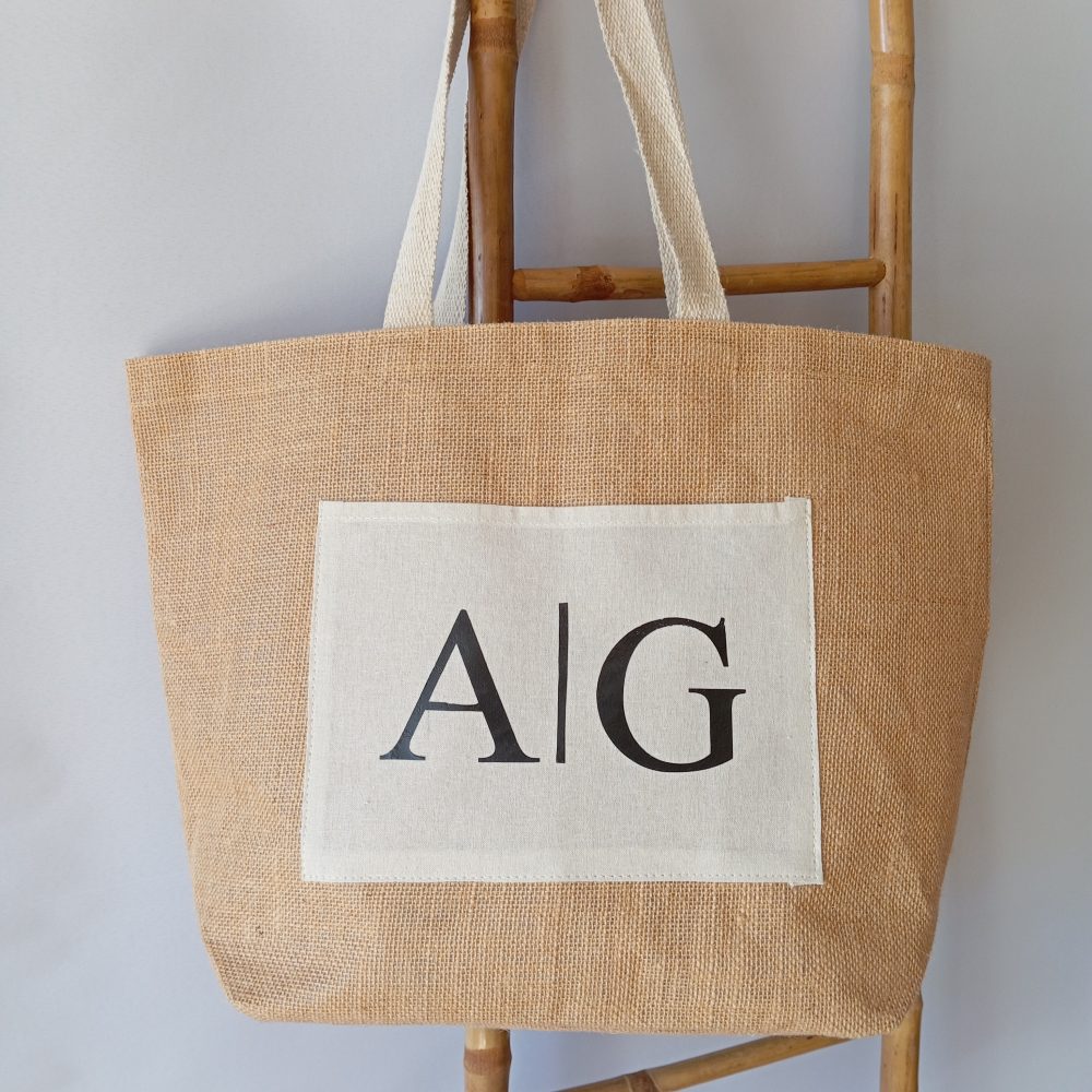 Bolsa yute iniciales