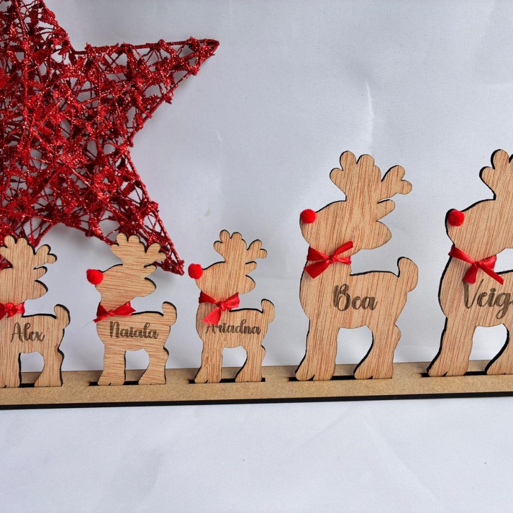 Familia de renos personalizados